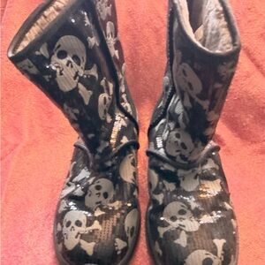 Black Skull Boots by Kookaburra Ugg